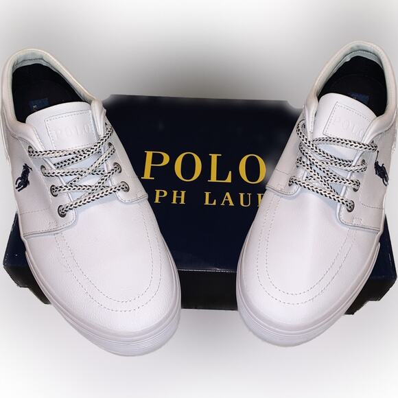 Polo Ralph Lauren Other - POLO RALPH LAUREN Men’s Sneakers, Faxon Low-SK-VLC, White Sport Leather, Sz. 11D